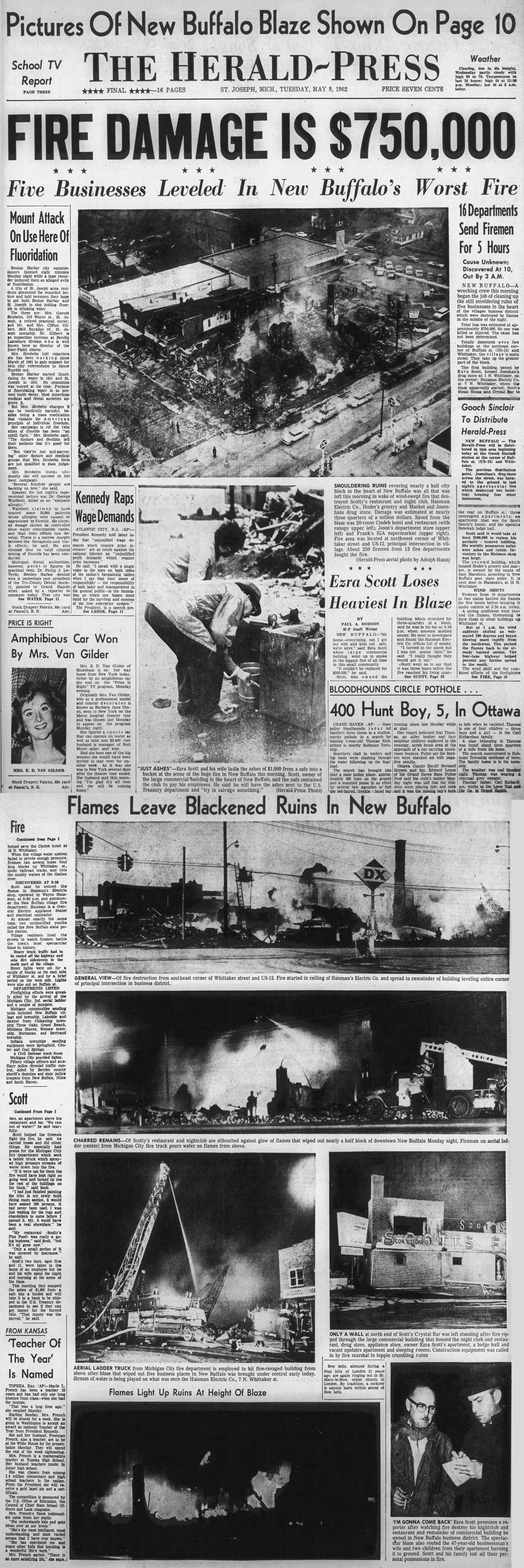 Josenhans Drug Store - May 8 1962 Fire